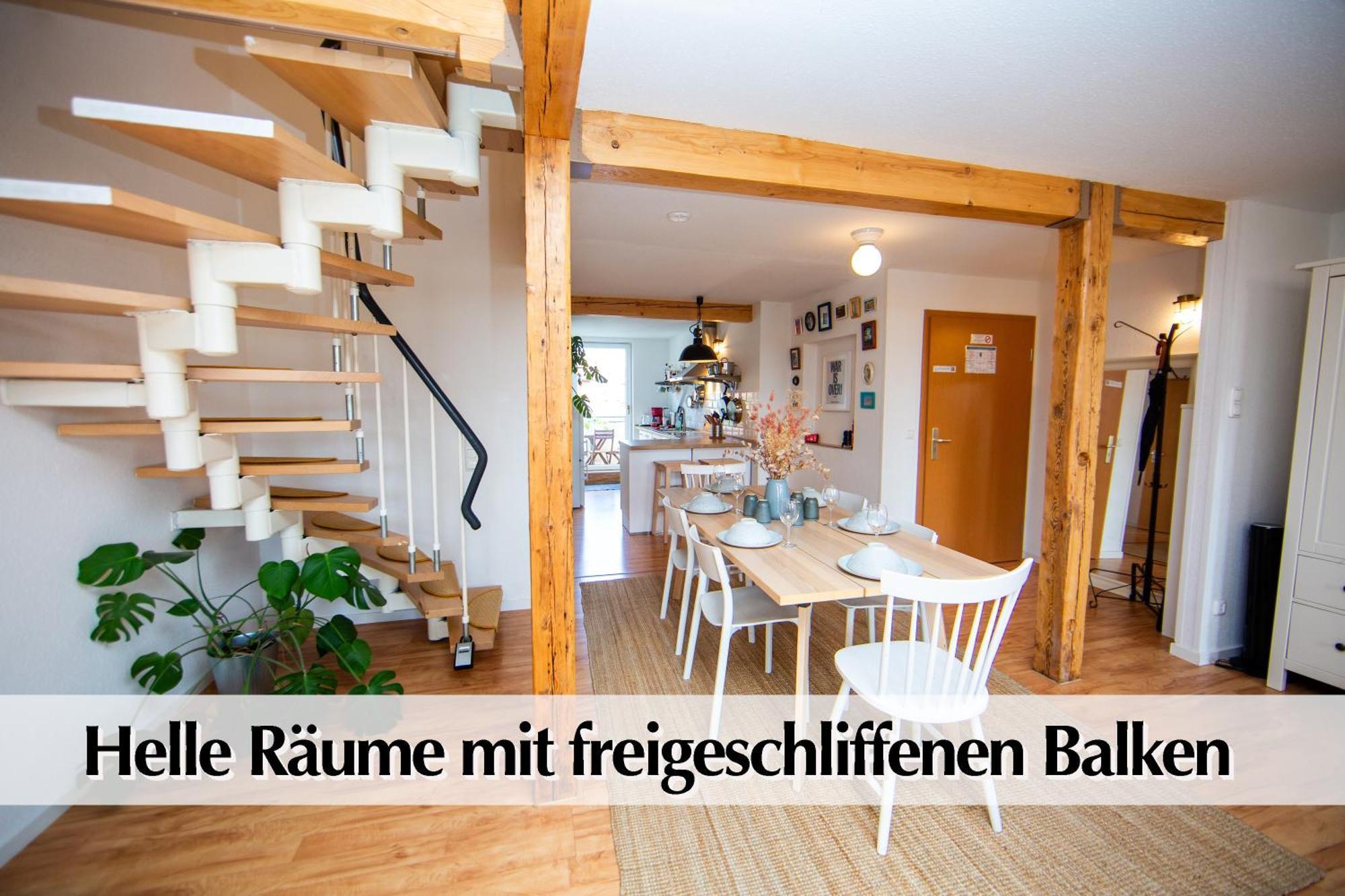 Helles 80M2 Maisonette-Loft Mit Balkon, Kingsize Bett, Smart-Tv, Etc Apartman Erfurt Kültér fotó